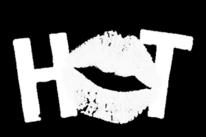 Black and white hot lips
